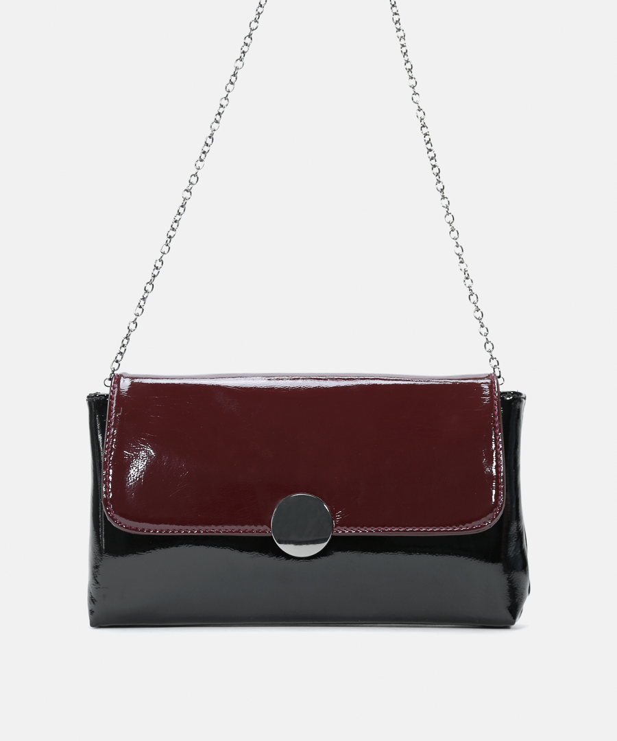 Bolso bicolor detalle met&aacute;lico image number null